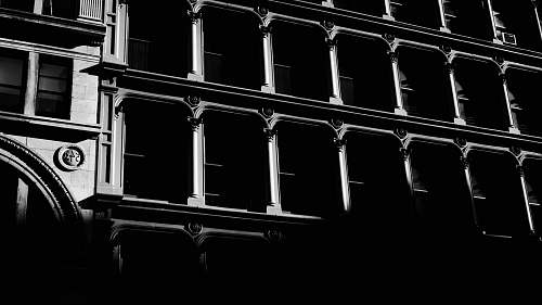 building grayscale photo of building black-and-white